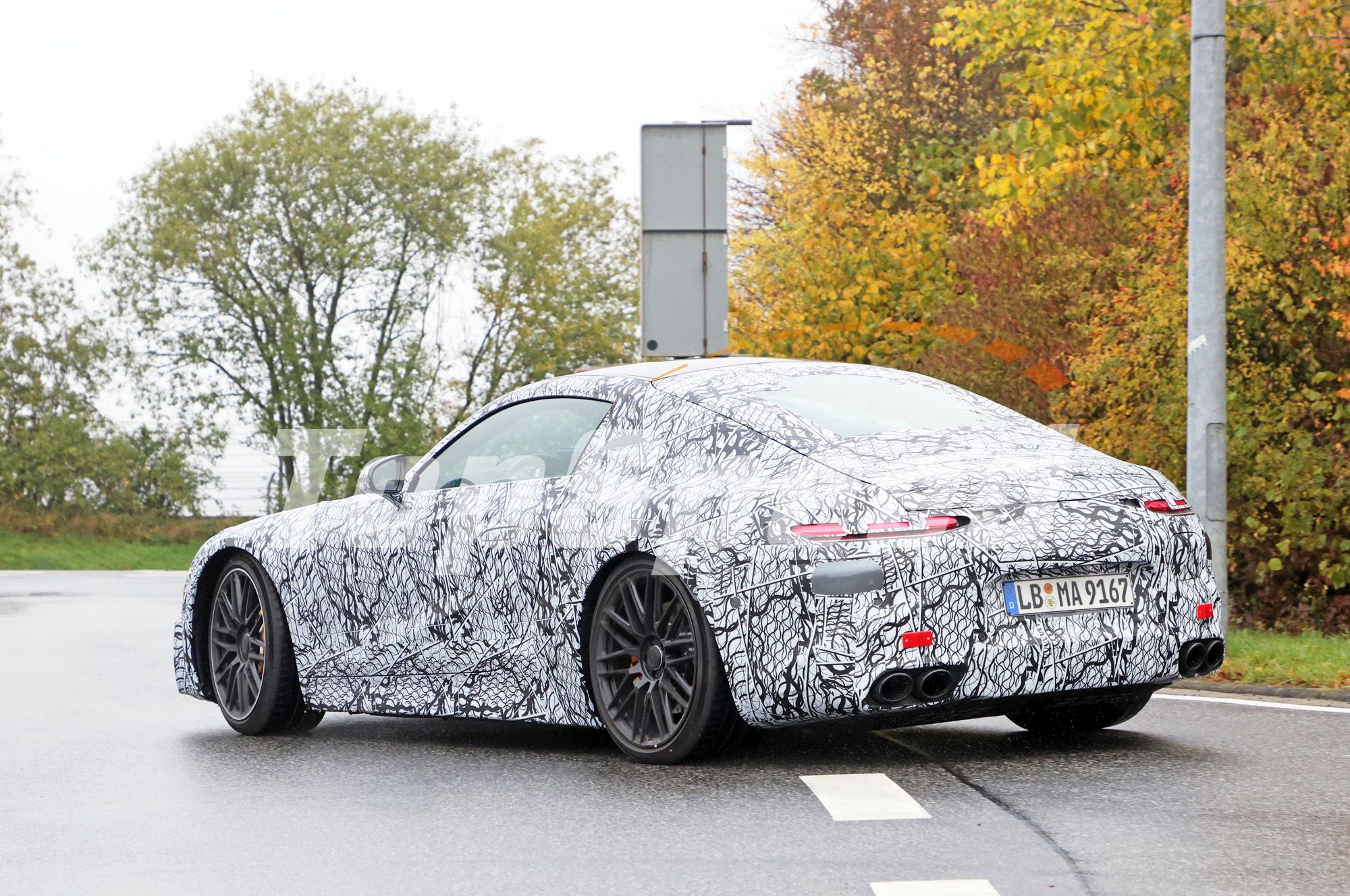 Upcoming Mercedes-AMG GT53 PHEV Shown Testing