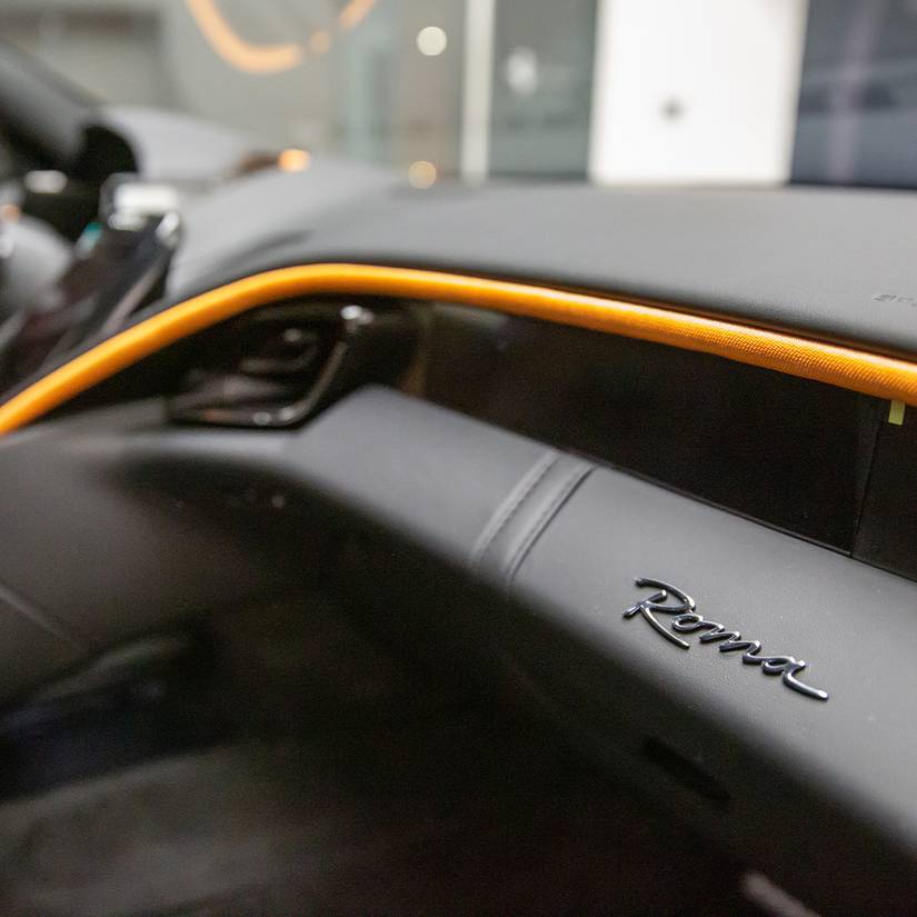 Unique Ferrari Roma Sports Brown Paint And Ebony Wood