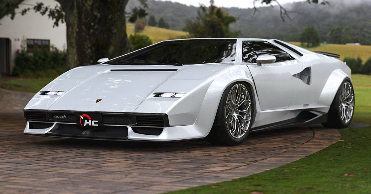 Lamborghini Countach Rendering Illustrates An Even More Striking Raging ...