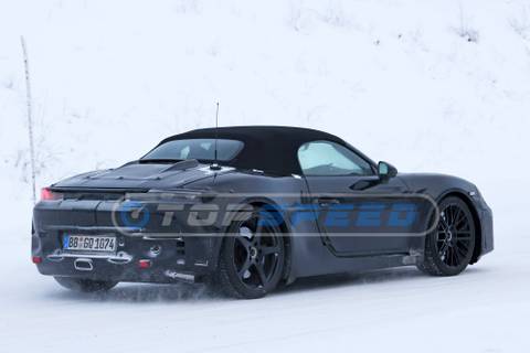 Spy Shots: An Early Look At The 2025 Porsche 718 Boxster EV