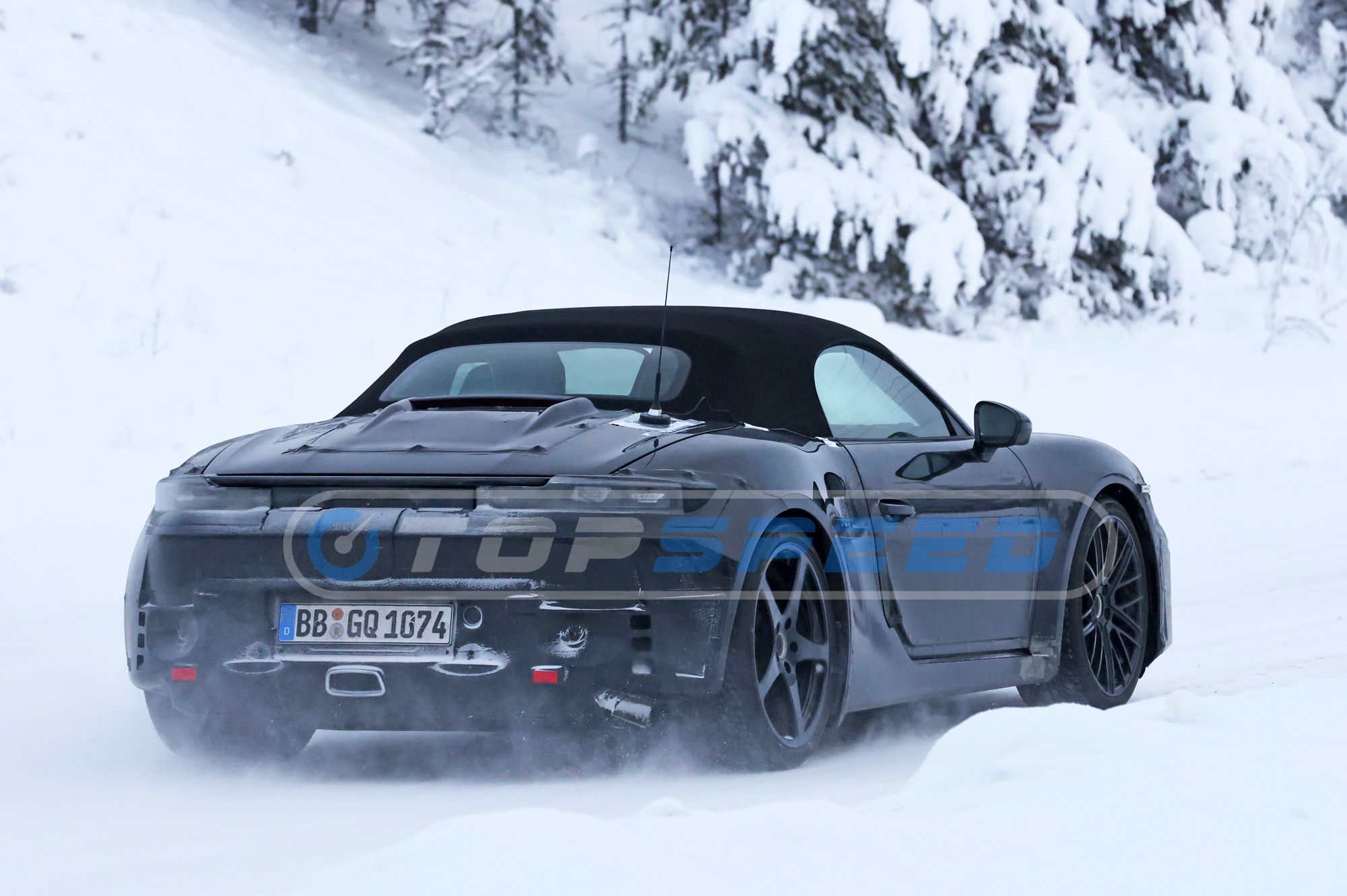 Spy Shots: An Early Look At The 2025 Porsche 718 Boxster EV