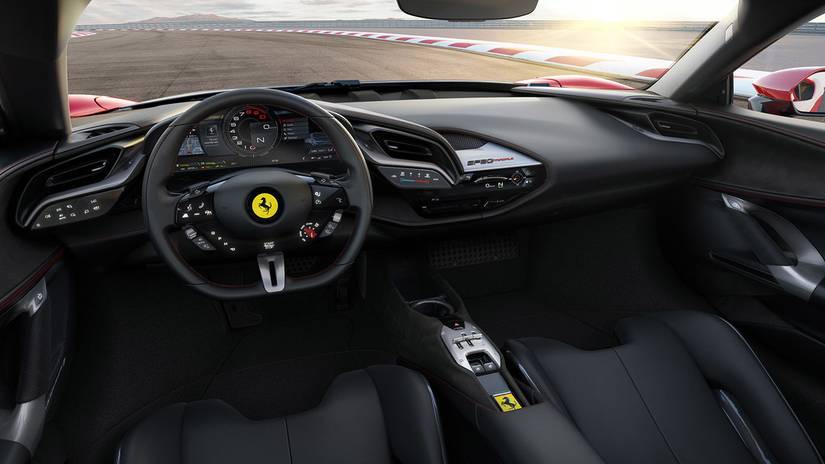 Steering wheel and center console