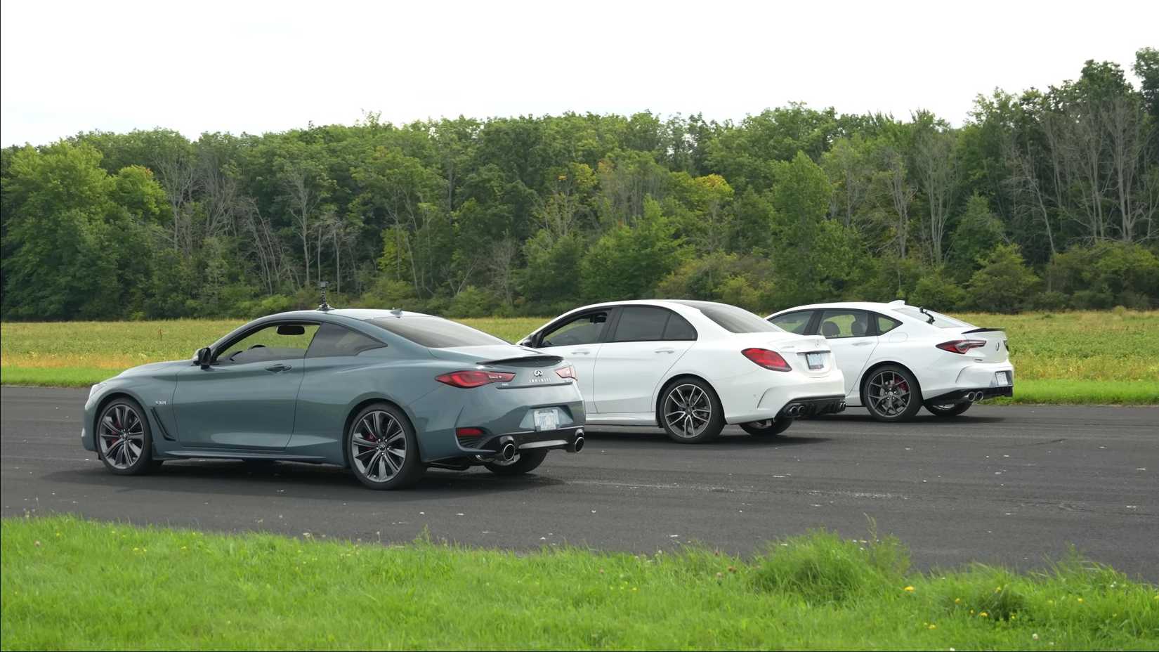 Mercedes-AMG C 43 vs Acura TLX Type S vs Q60 Red Sport 400 3
