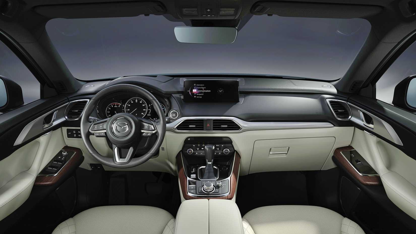 Mazda CX-9 interior shot showing dash