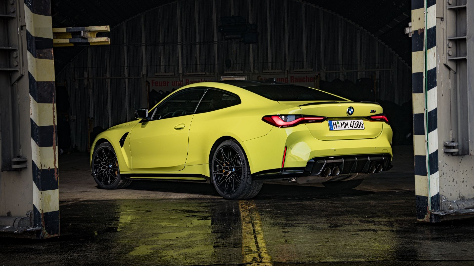 Yellow 2022 BMW M4 Coupe