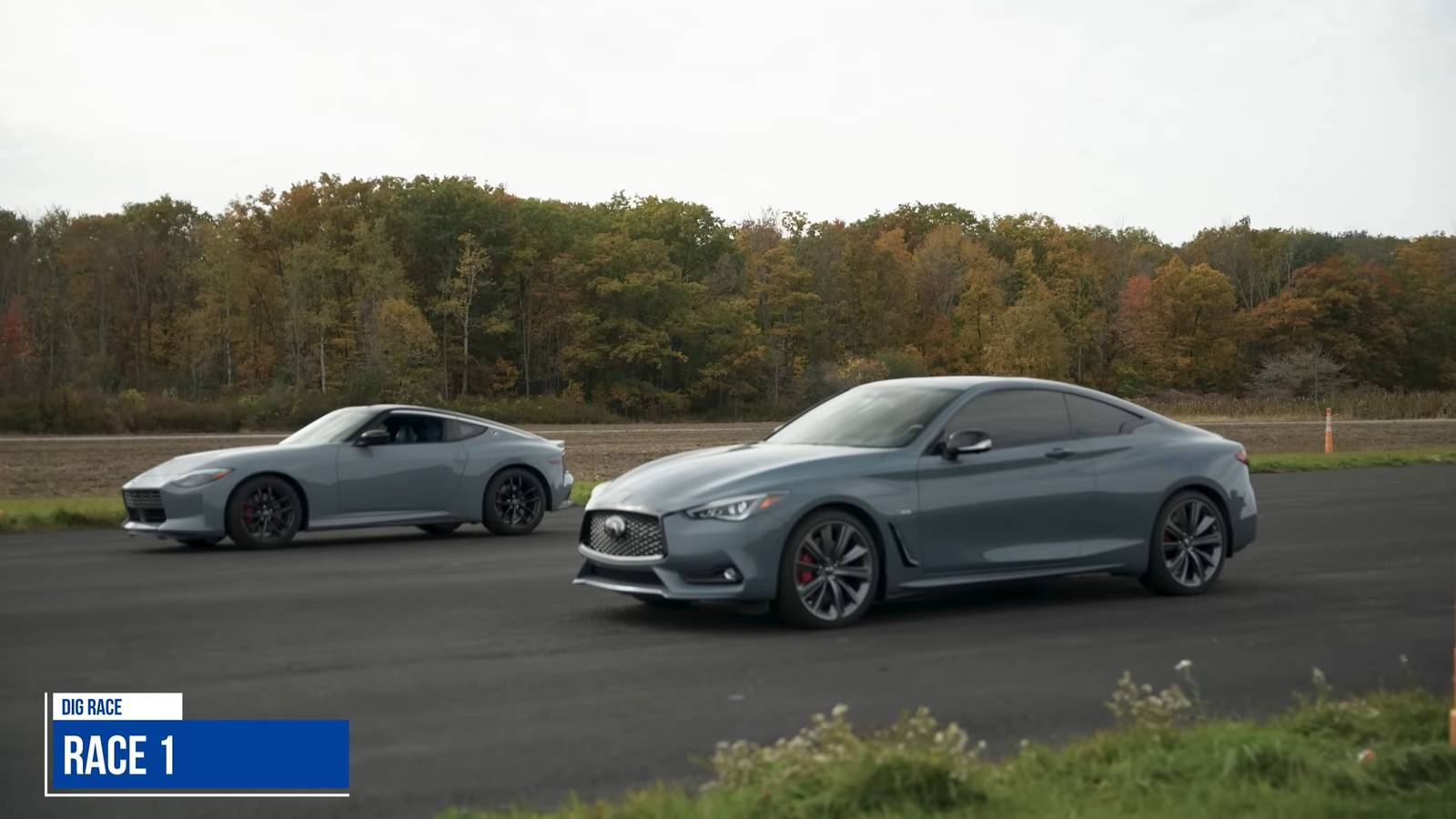 Internal Rivalry: The Nissan Z Races The Infiniti Q60 Red Sport