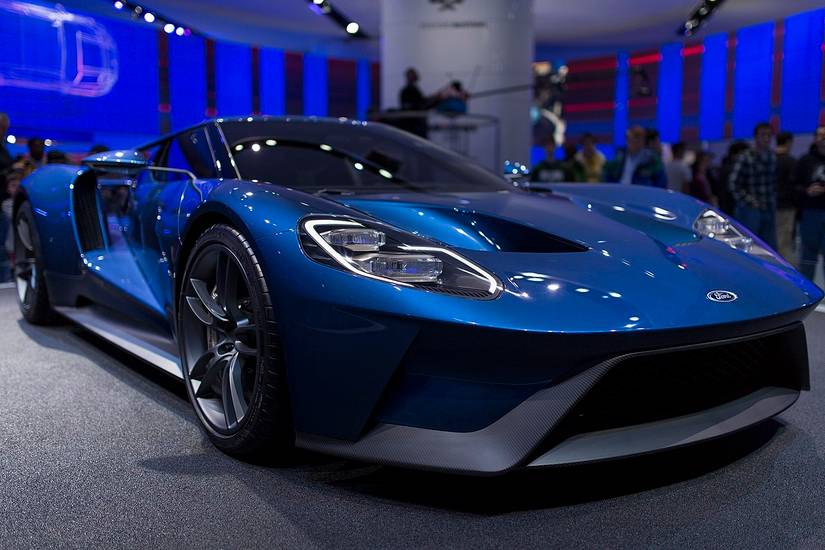 Blue 2017 Ford GT