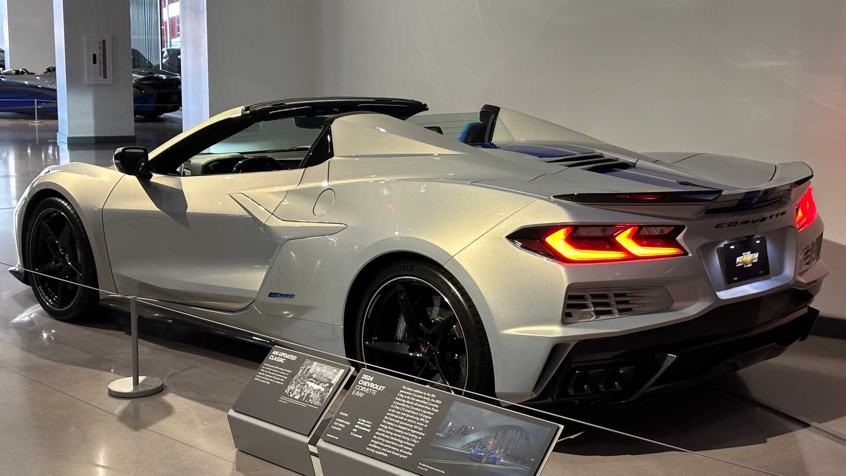 Silver 2024 Chevrolet Corvette E-Ray parked