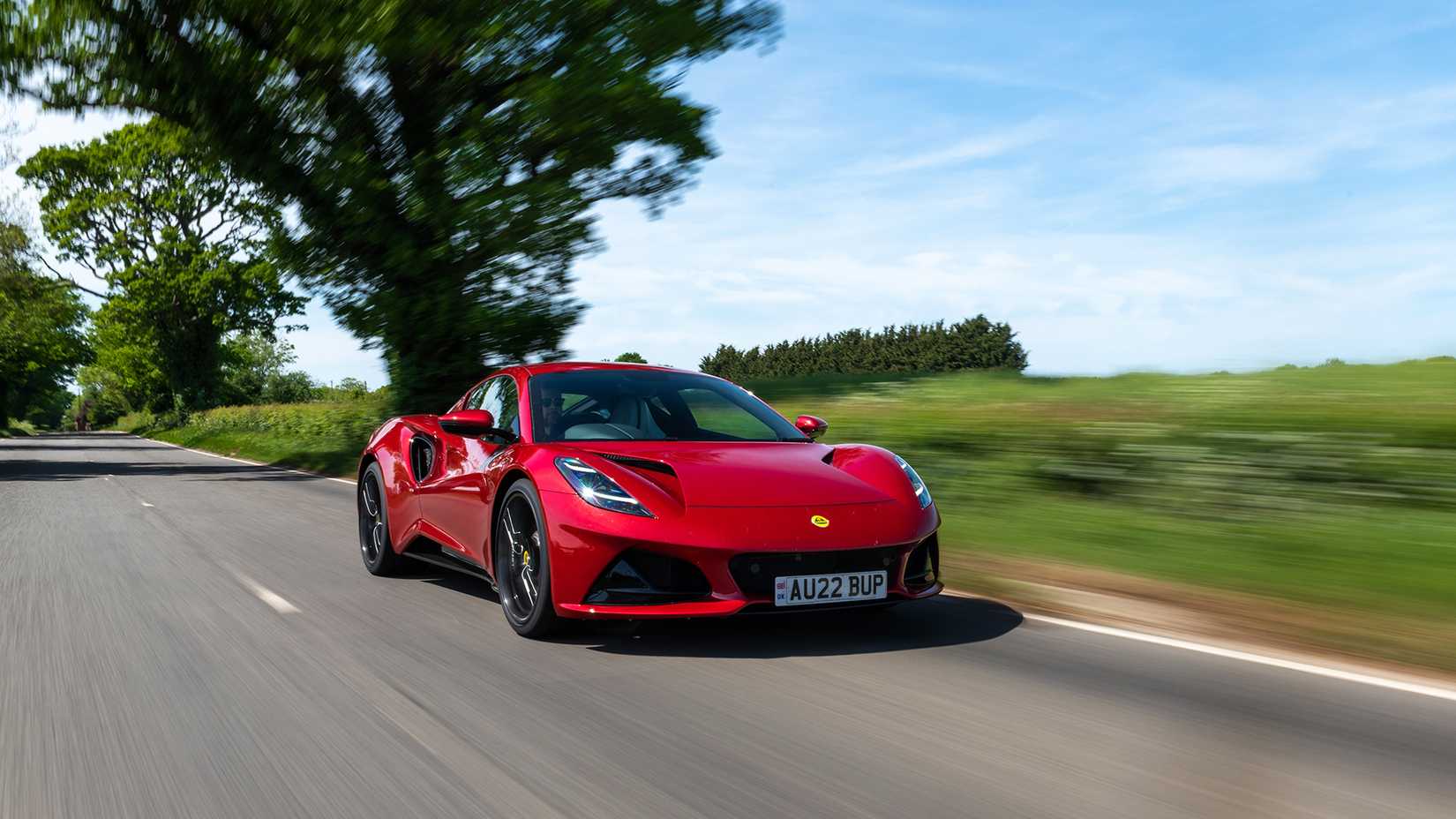 Red Lotus Emira on the road
