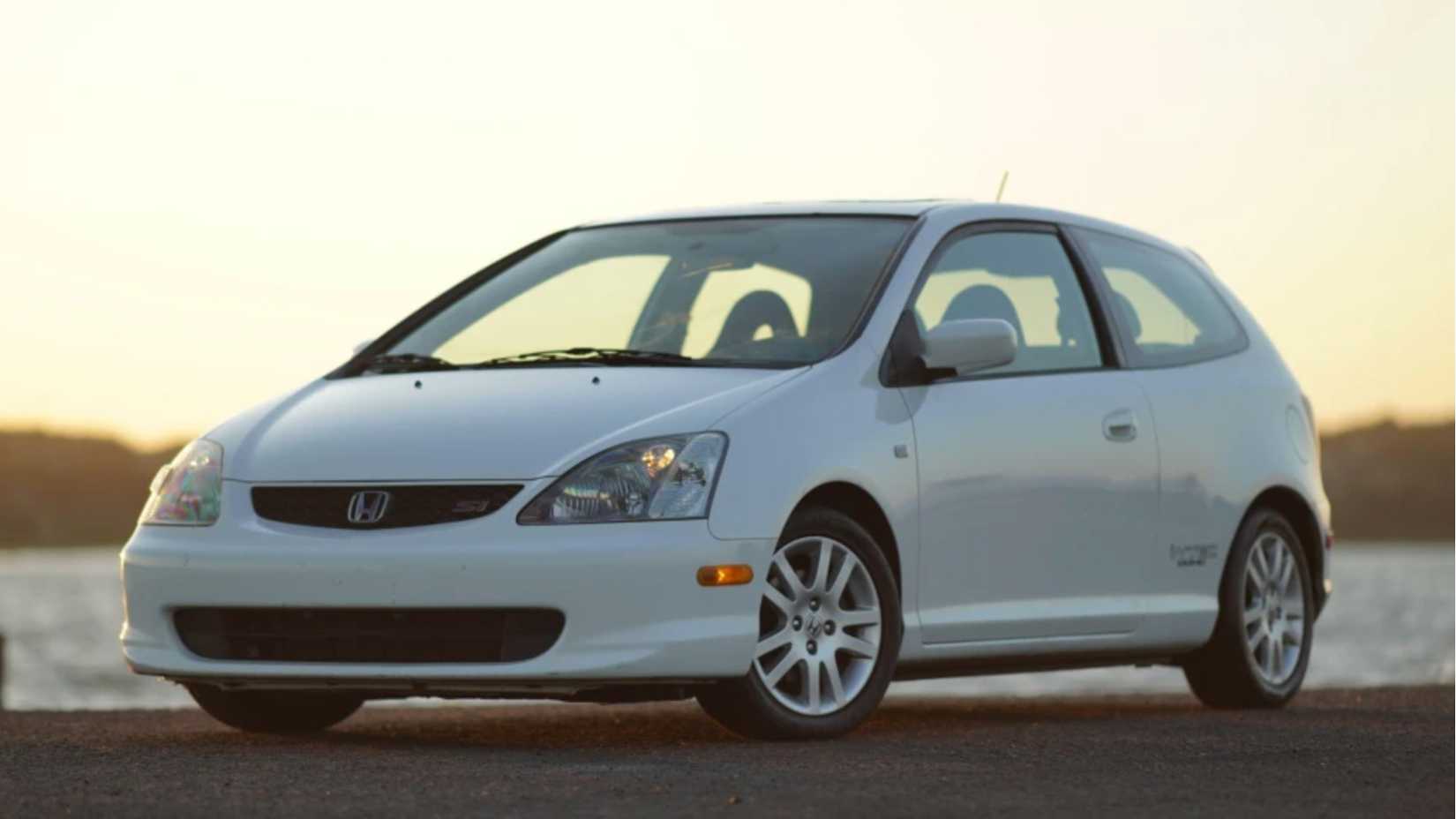 White 2003 Honda Civc Si