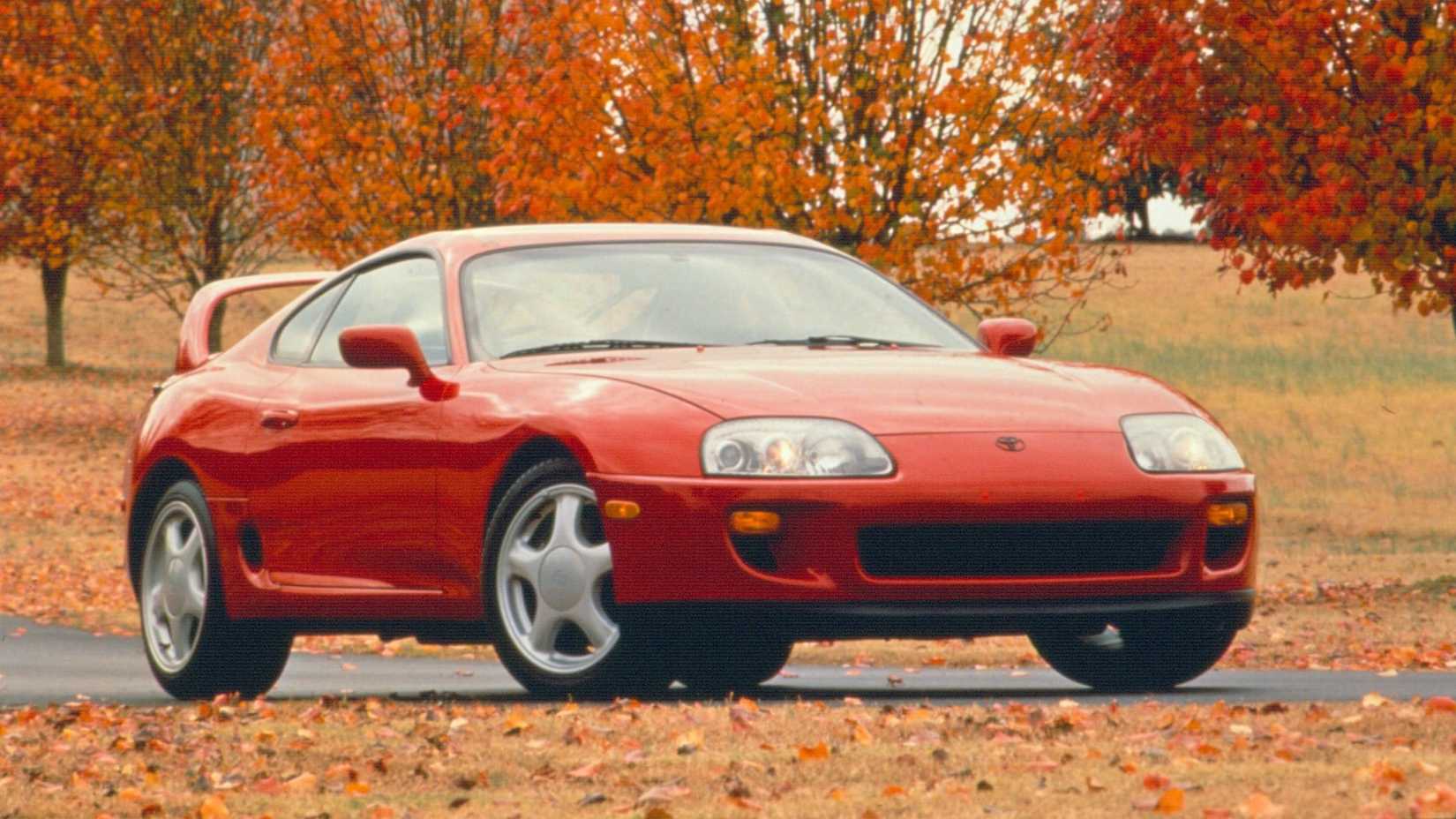 Red 1994 Toyota Supra Mk IV
