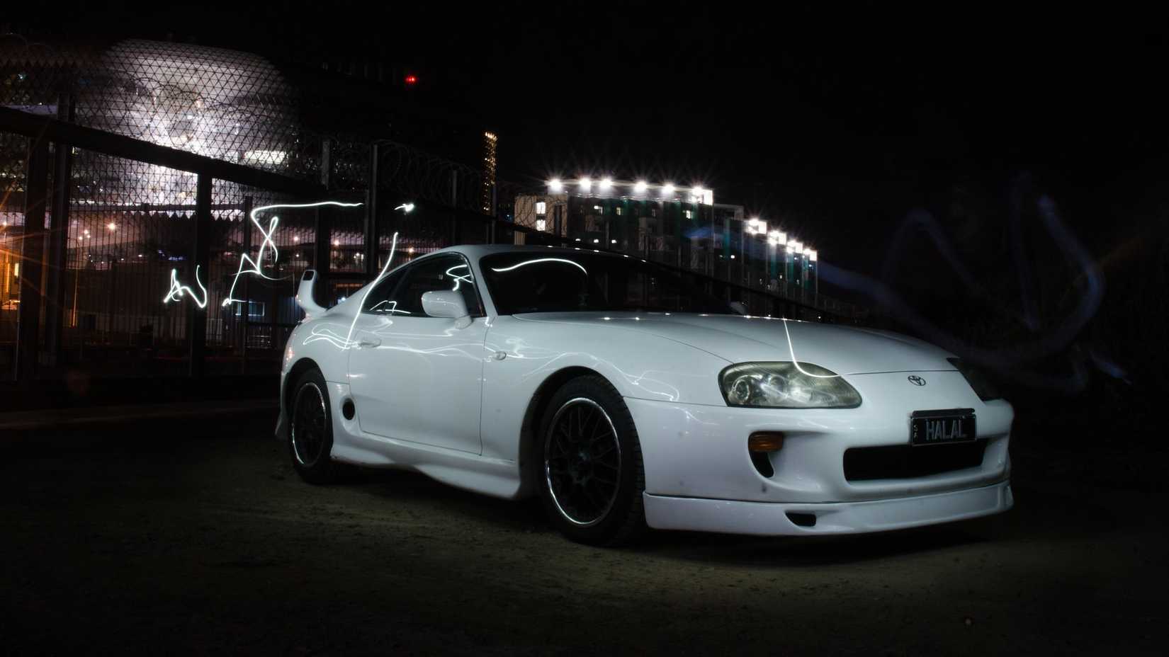 White Toyota Supra Mk4