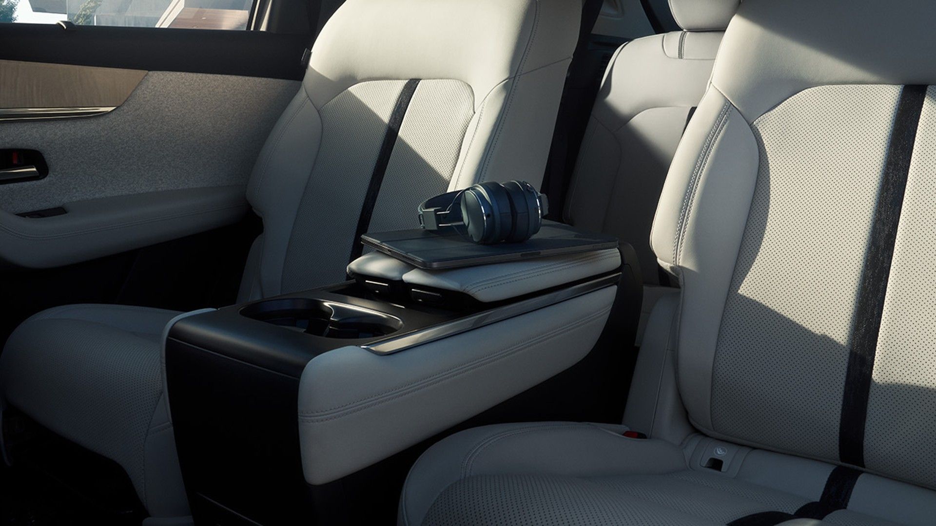 white 2024 Mazda CX-90 Interior backseats