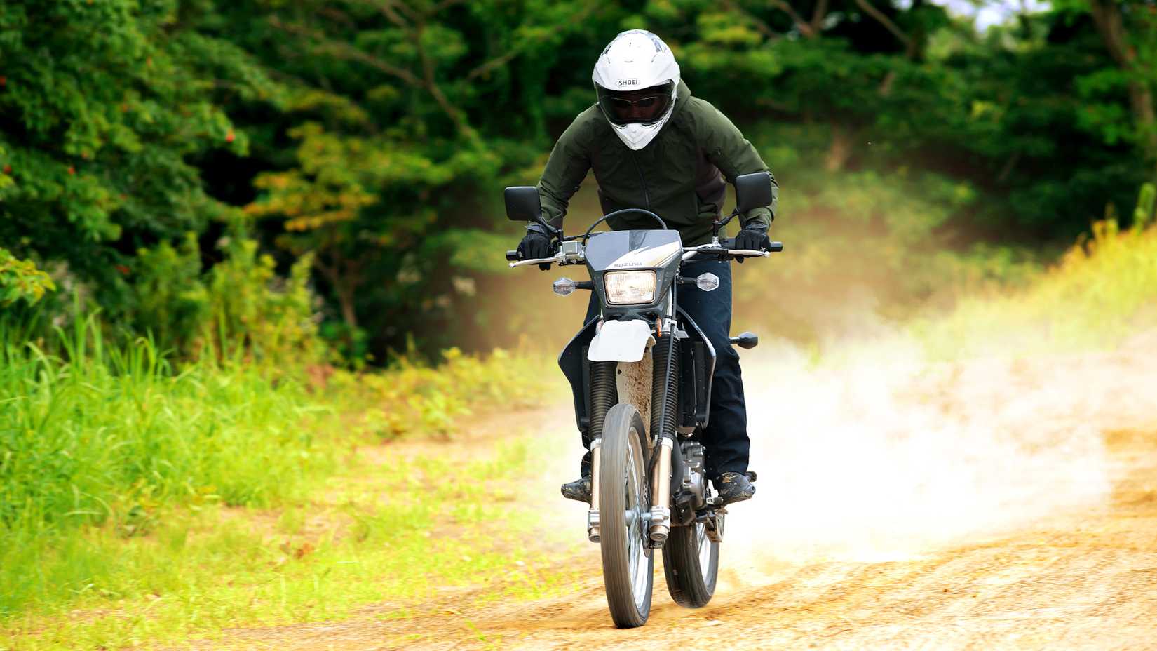 2019 Suzuki DR-Z400S cruising on a trail