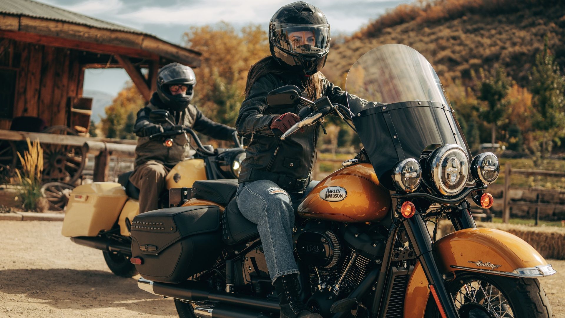 2023 Harley-Davidson Heritage Classic 114 up front and Road King Special in the back