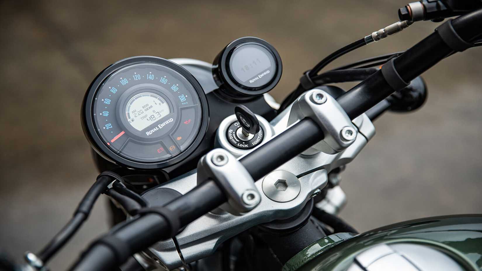 Painel de instrumentos do Super Meteoro Royal Enfield 2023