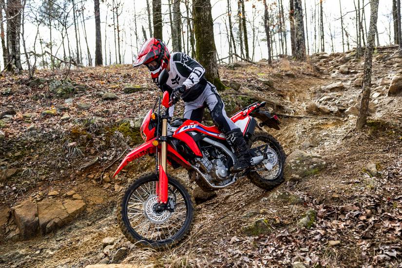 The new Honda CRF300L on the road.