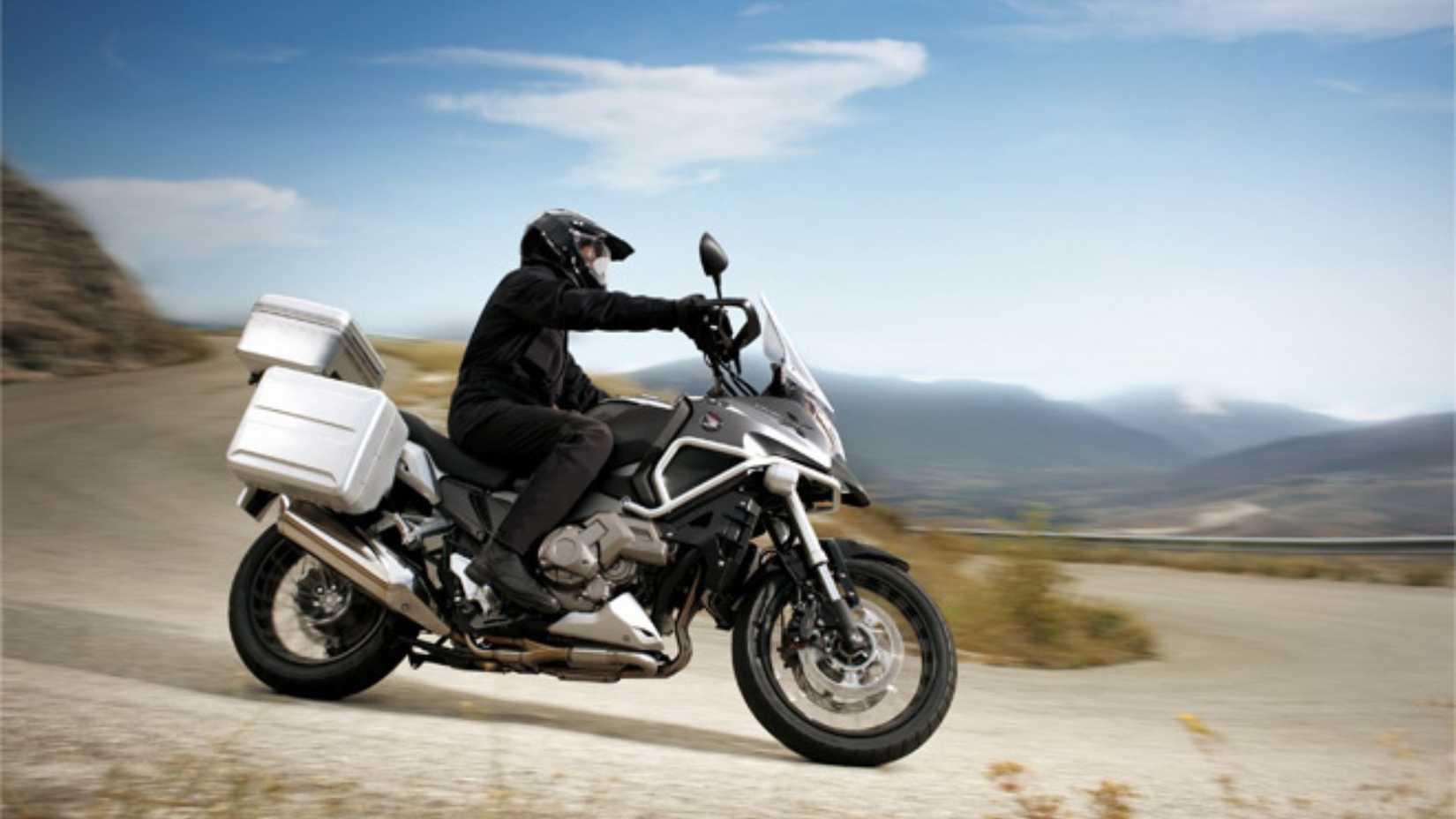 A Silver Honda VFR1200X