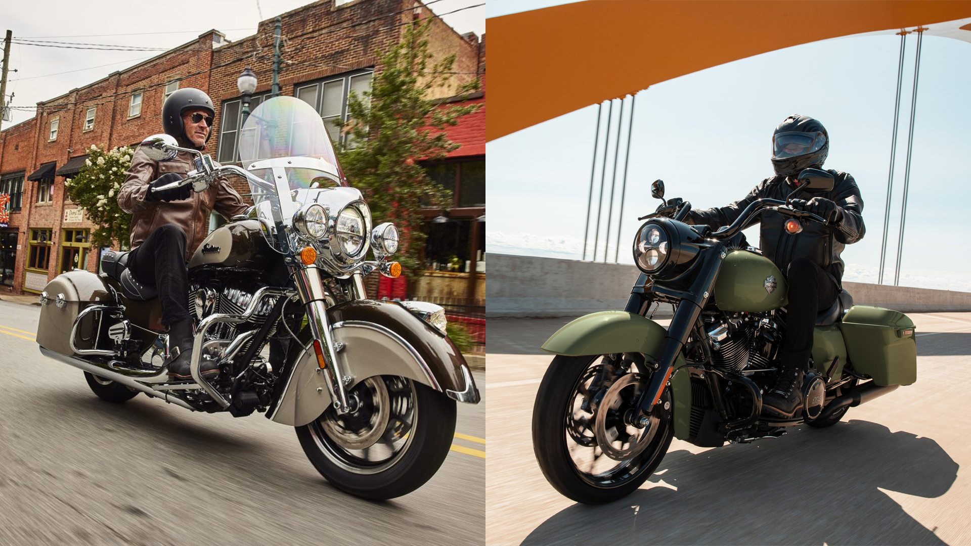 2023 Indian Springfield and 2023 Harley-Davidson Road King Special