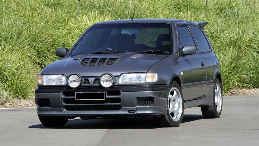 A parked Nissan Pulsar GTI-R