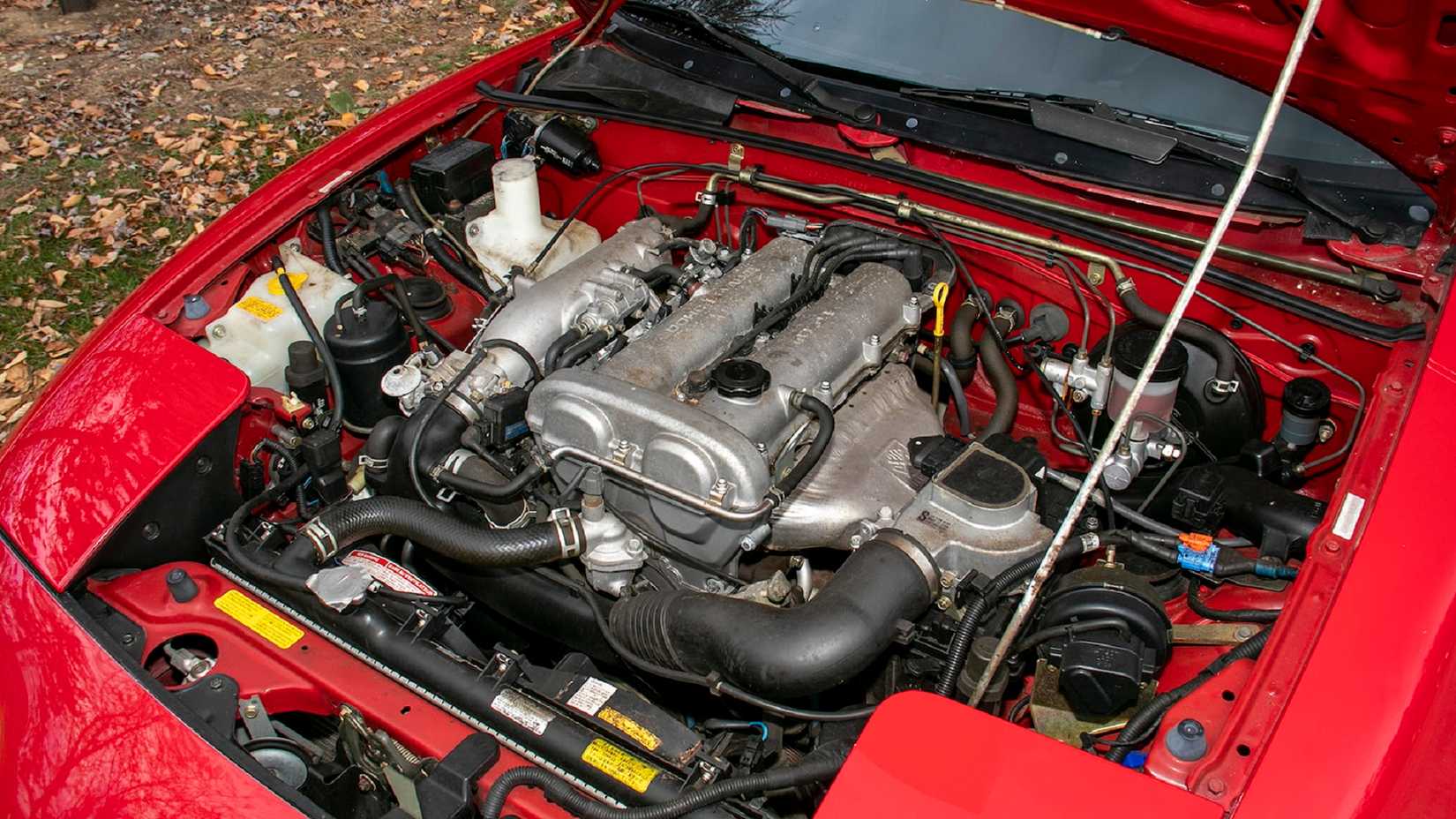 A parked 1990 Mazda Miata Convertible