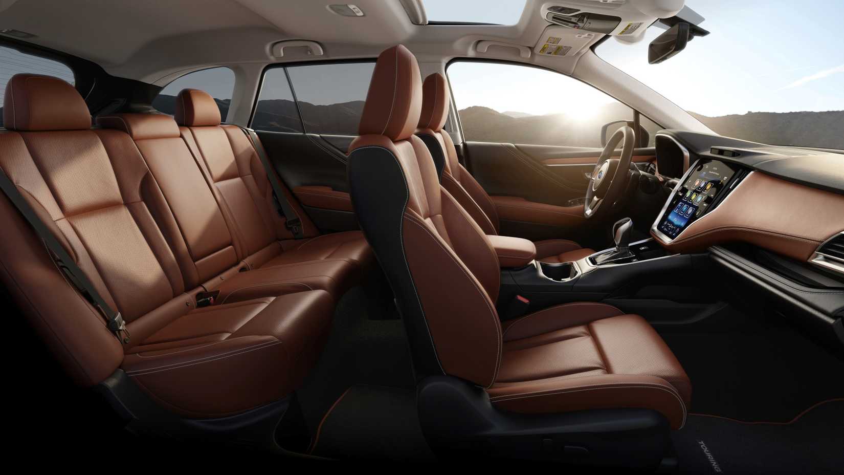 Interior shot 2022 Subaru Outback showing seating layout