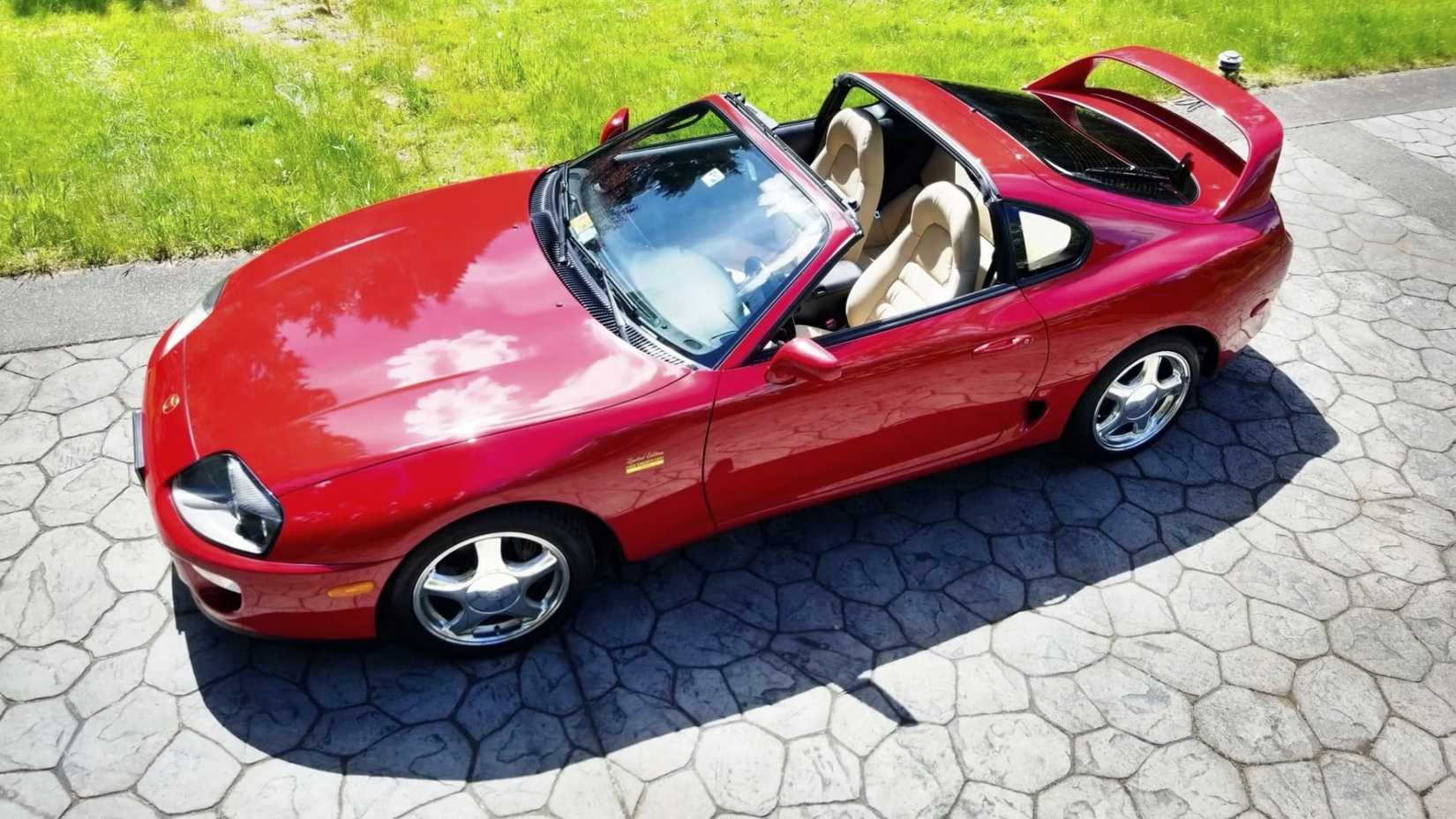 Red 1997 Toyota Supra MK VI