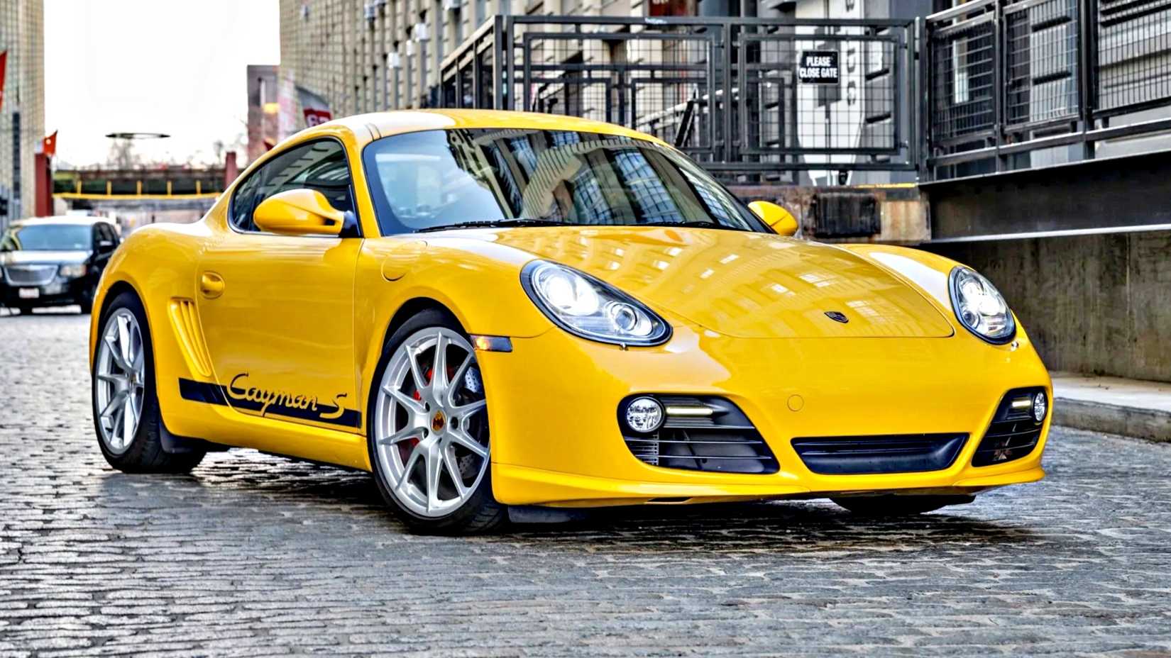 Yellow Porsche Cayman S