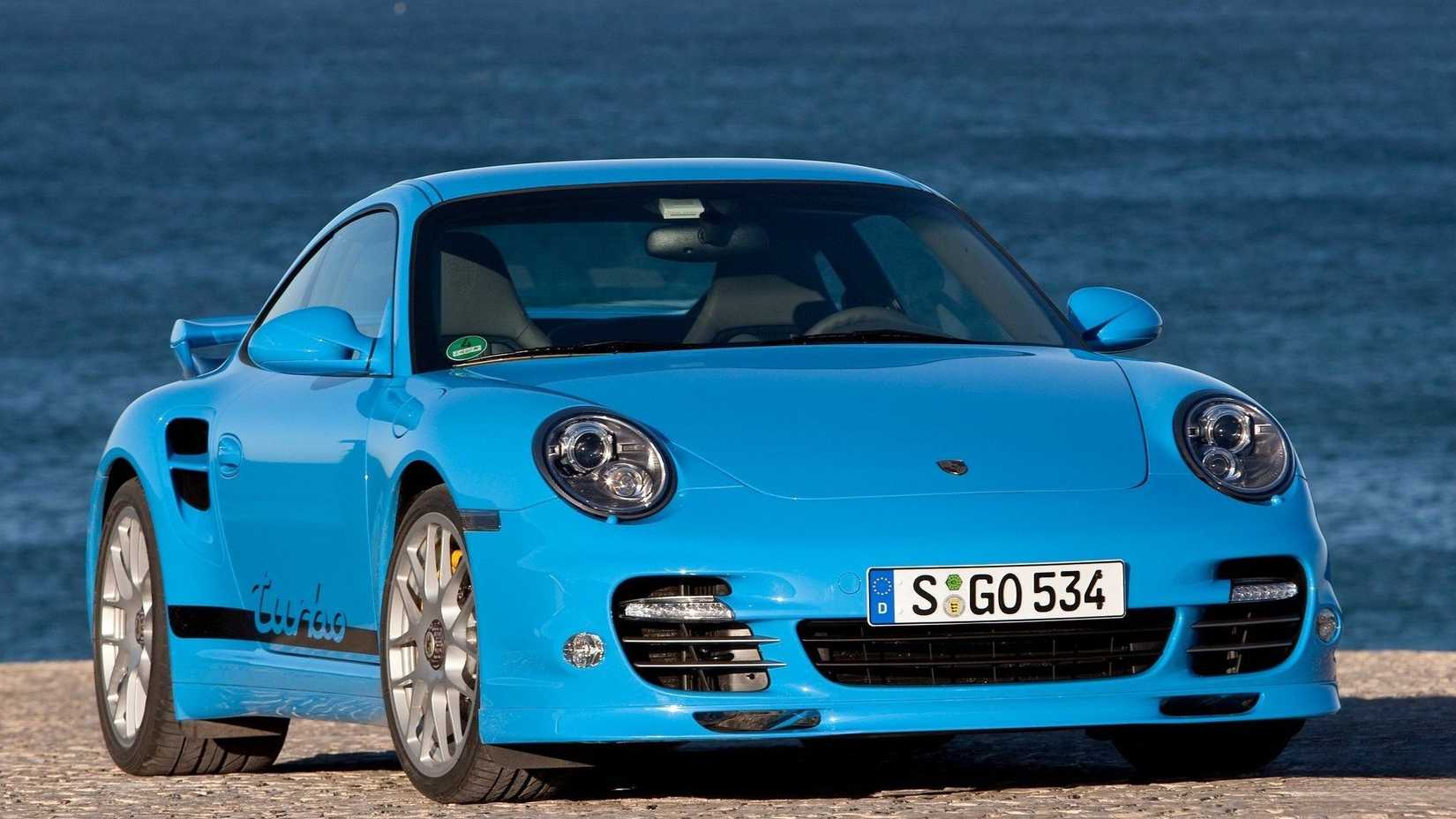 blue 2010 Porsche 911 Turbo (997)