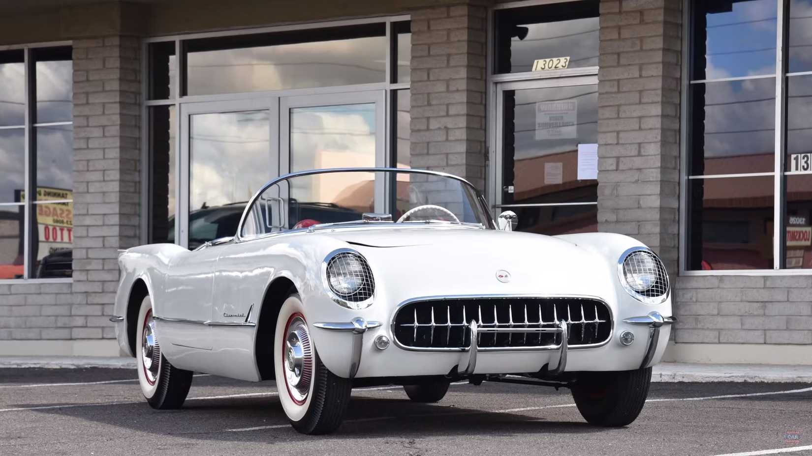 1953 White Chevy C1 Corvette
