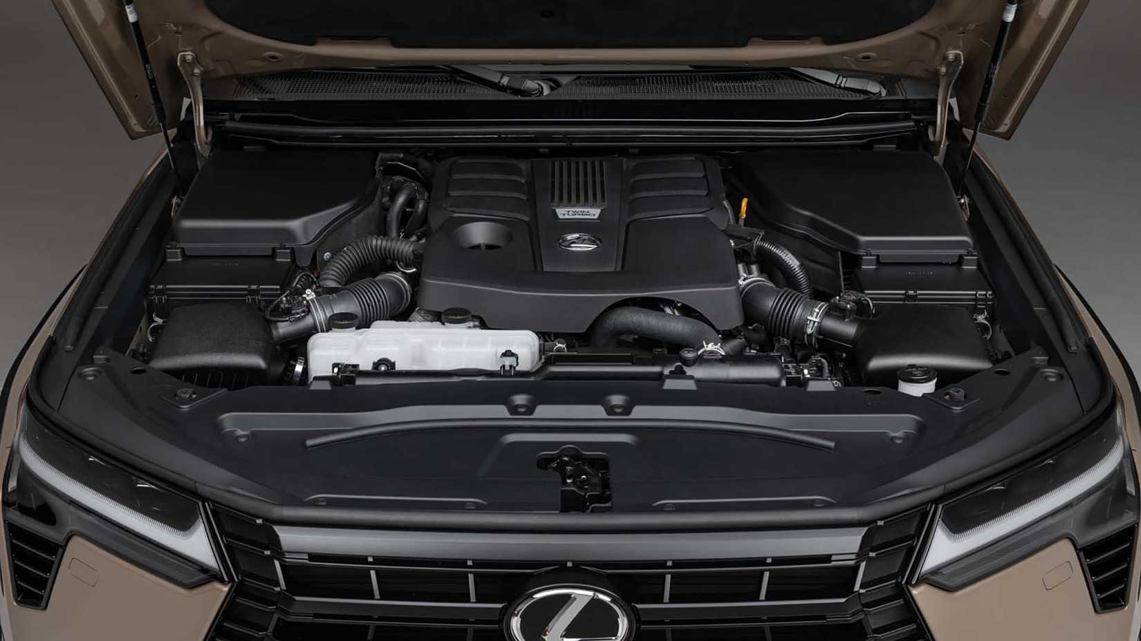Engine bay of a 2024 Lexus GX Overtrail+