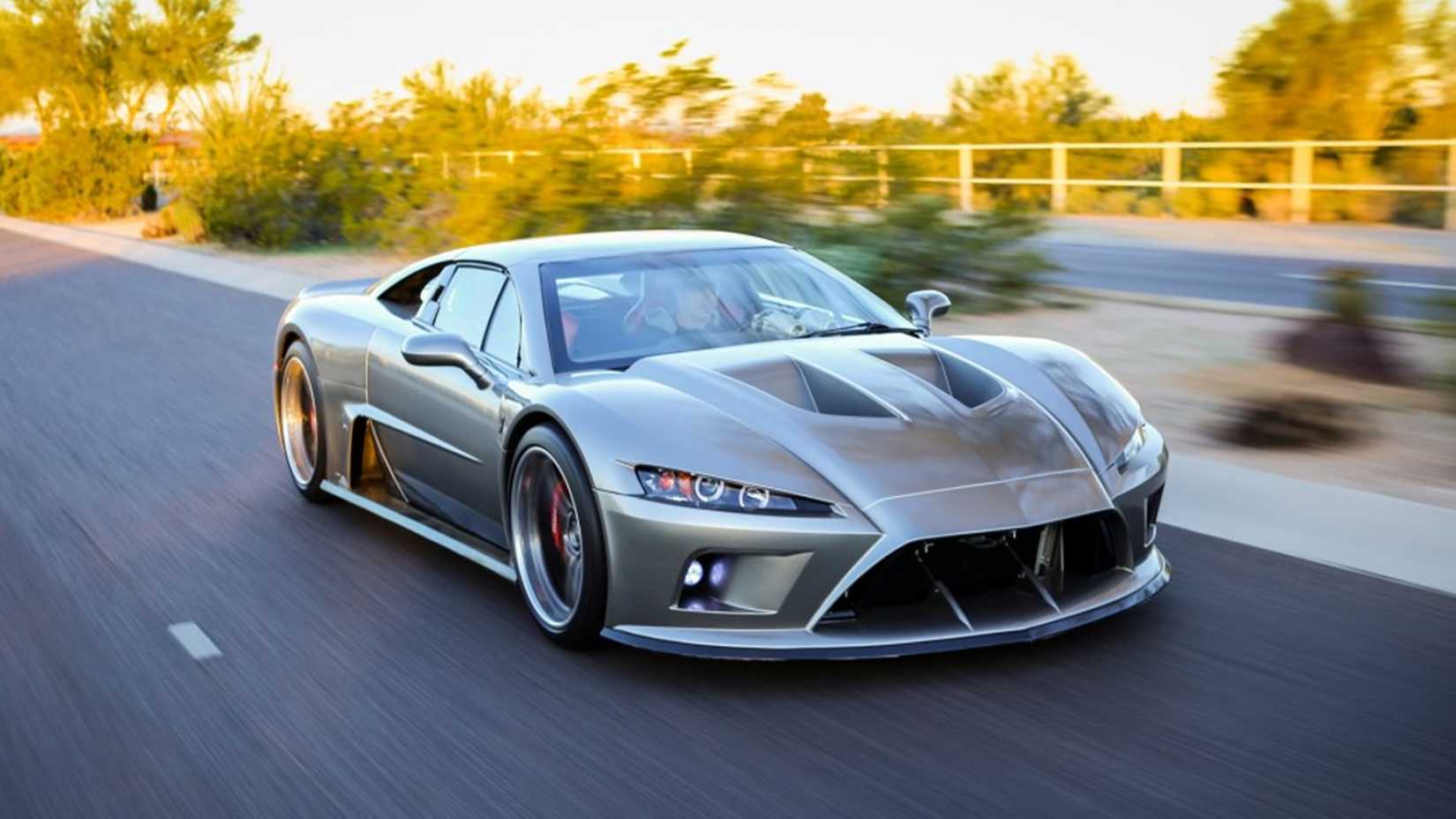 Falcon F7 in silver being driven