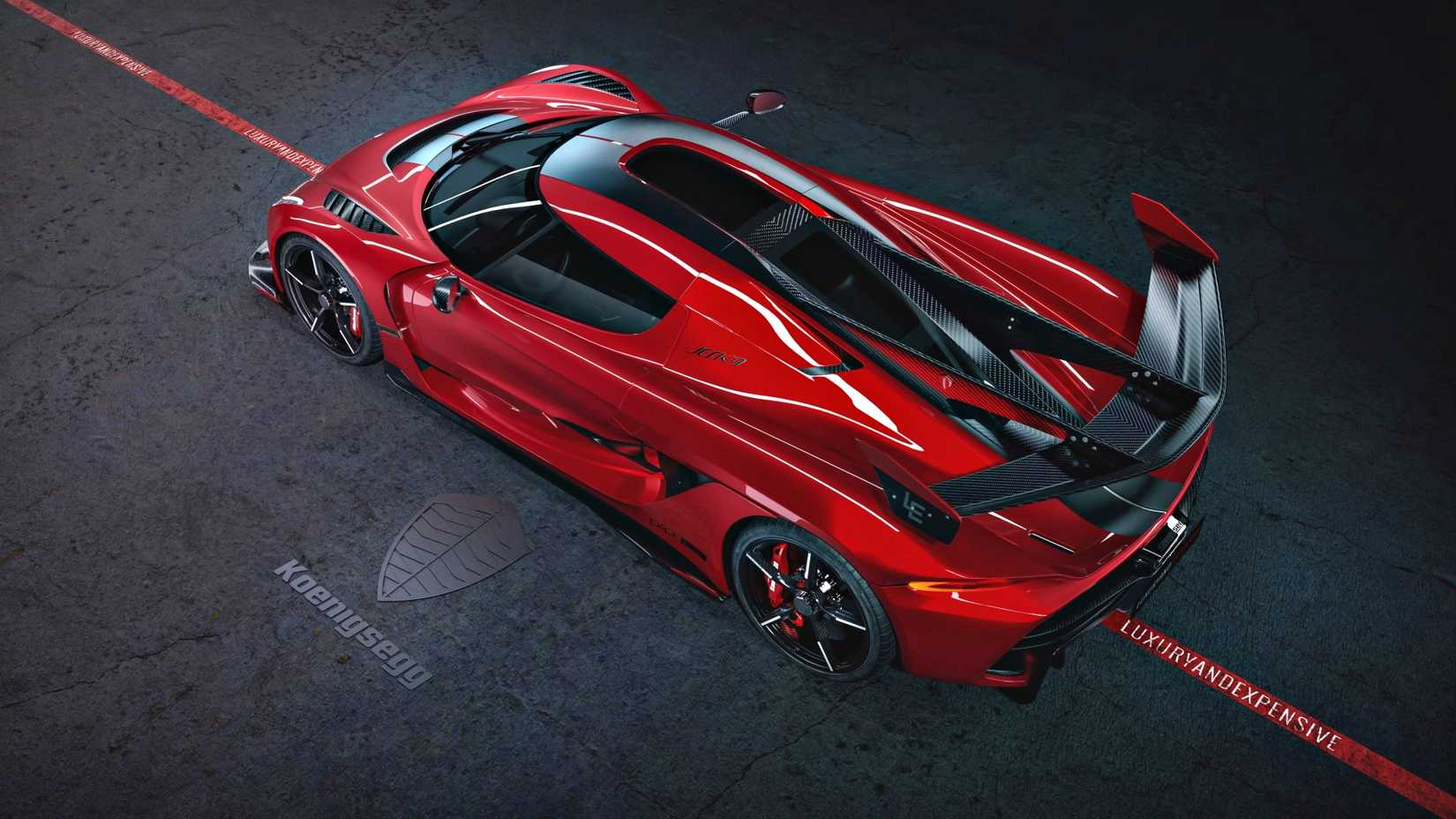 Tinto 2020 Koenigsegg Jesko Cherry Red Edição10