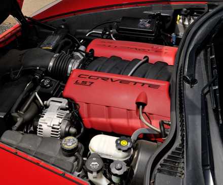 Compartimento do motor Chevrolet Corvette C6 Z06 2006