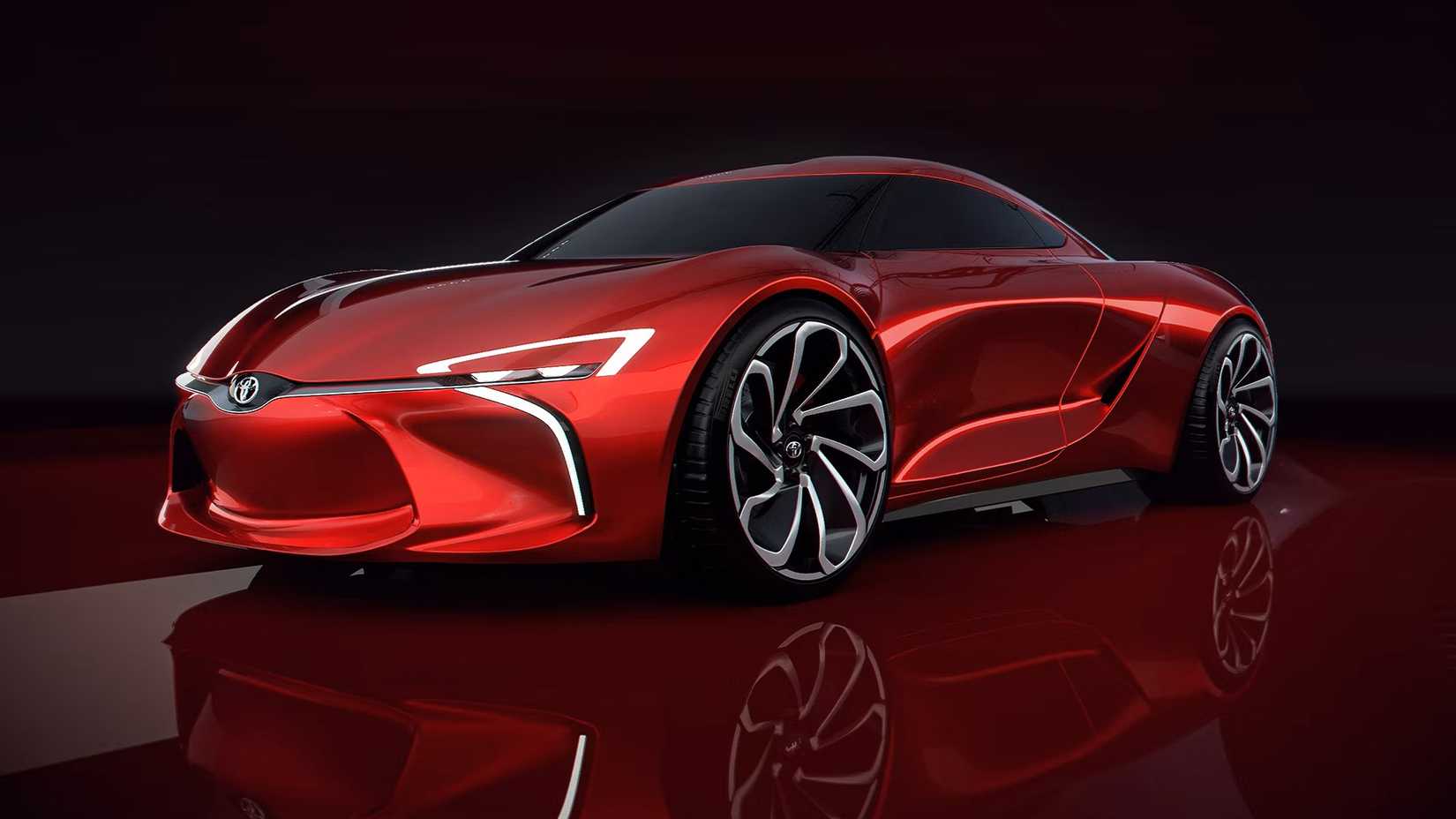 A parked Toyota MR2 concept