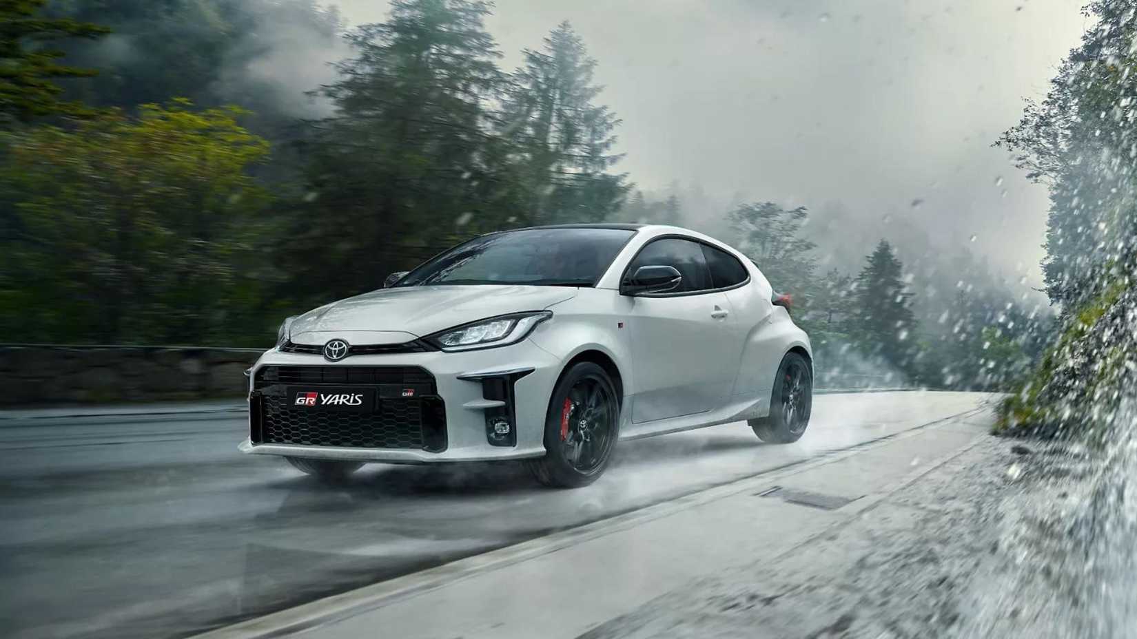 Toyota GR Yaris ront 3/4 action shot