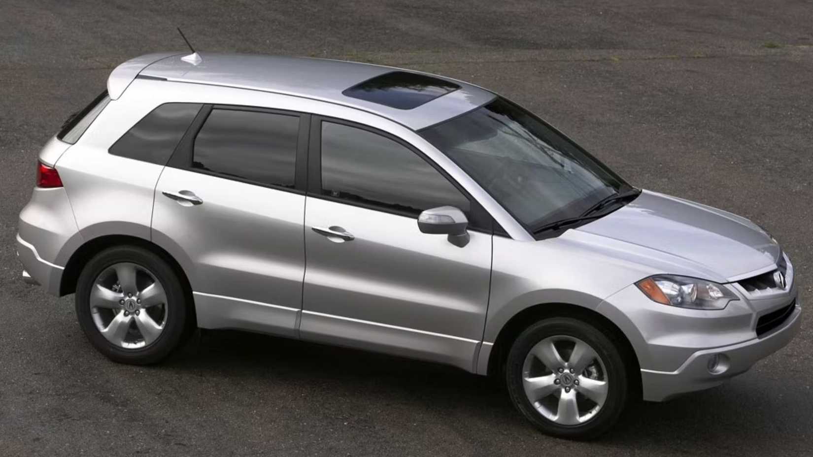An elevated front 3/4 shot of a 2008 ACURA RDX parked
