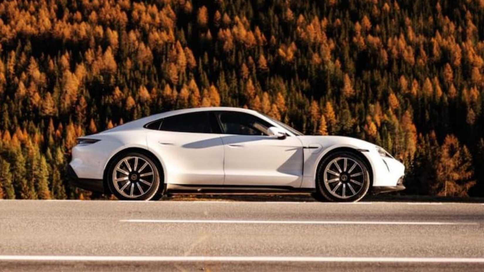 2023 Porsche Taycan Turbo S side shot parked