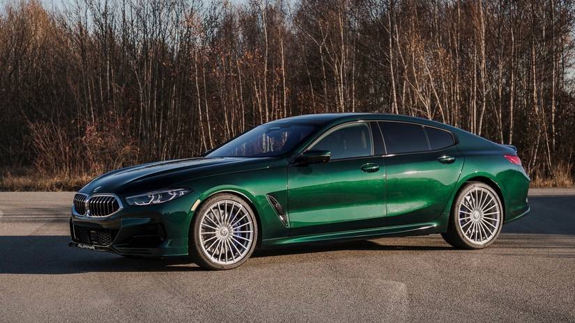 2022 green Alpina BMW B8 Gran Coupe