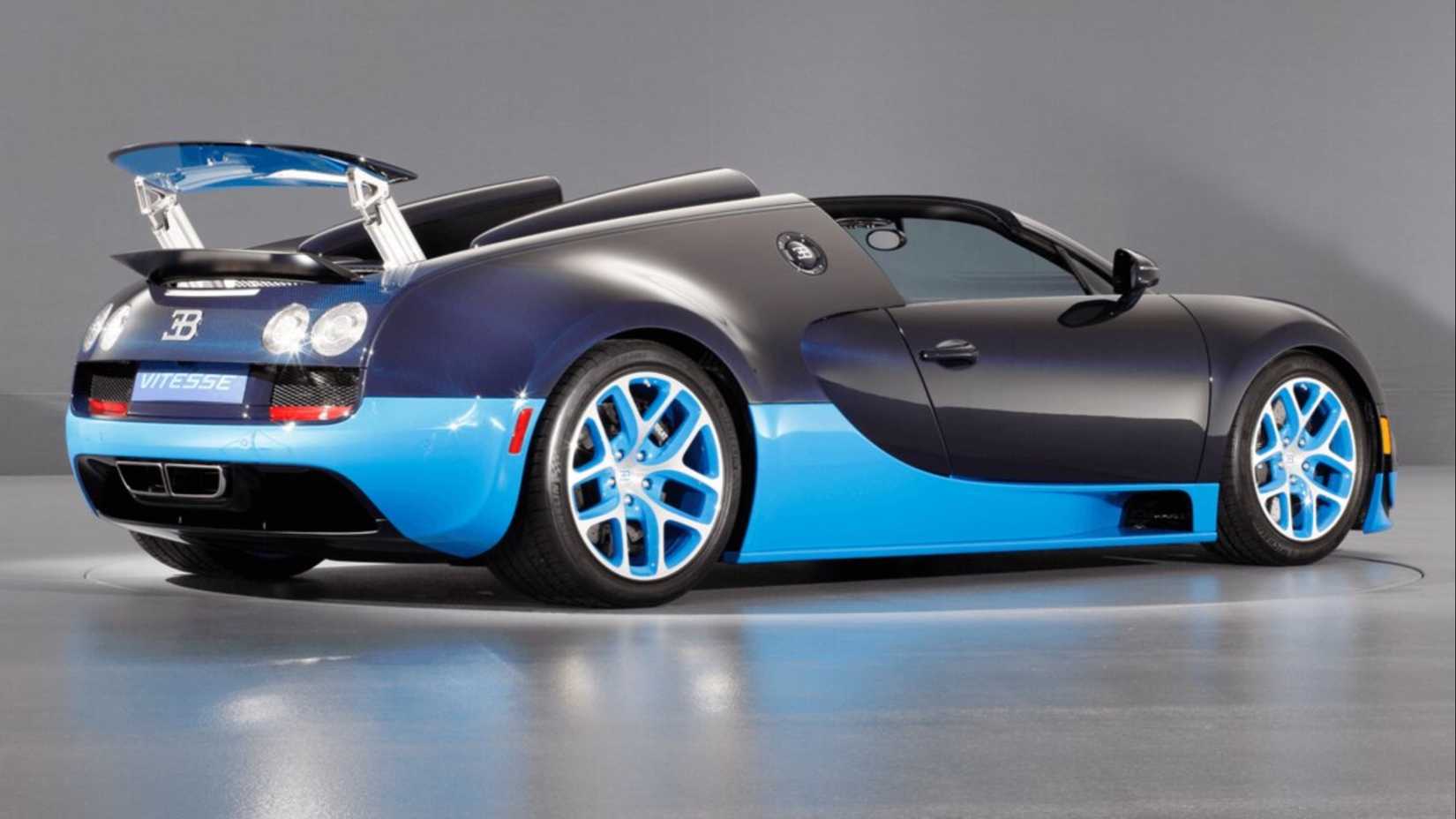 Blue 2012 Bugatti Veyron 16.4 Grand Sport Vitesse
