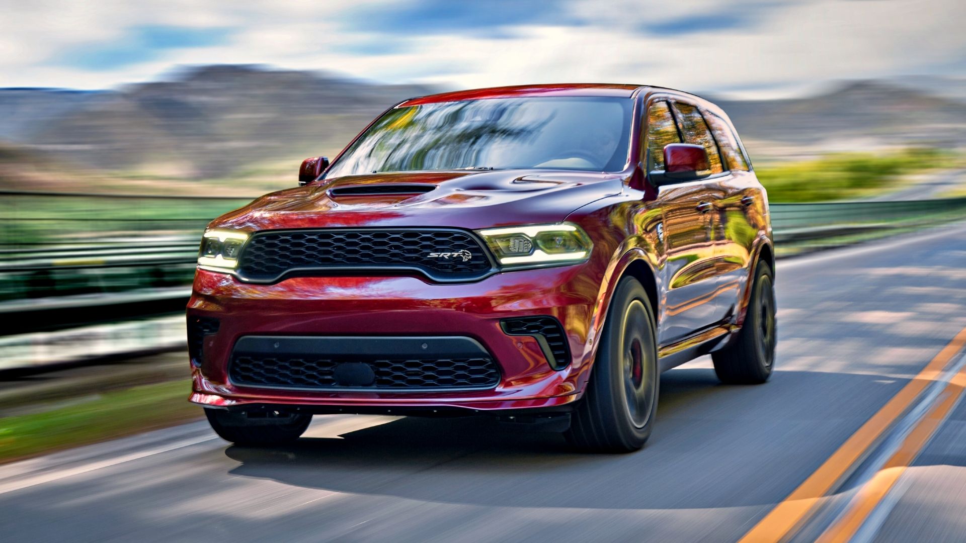 Red Dodge Durango SRT Hellcat