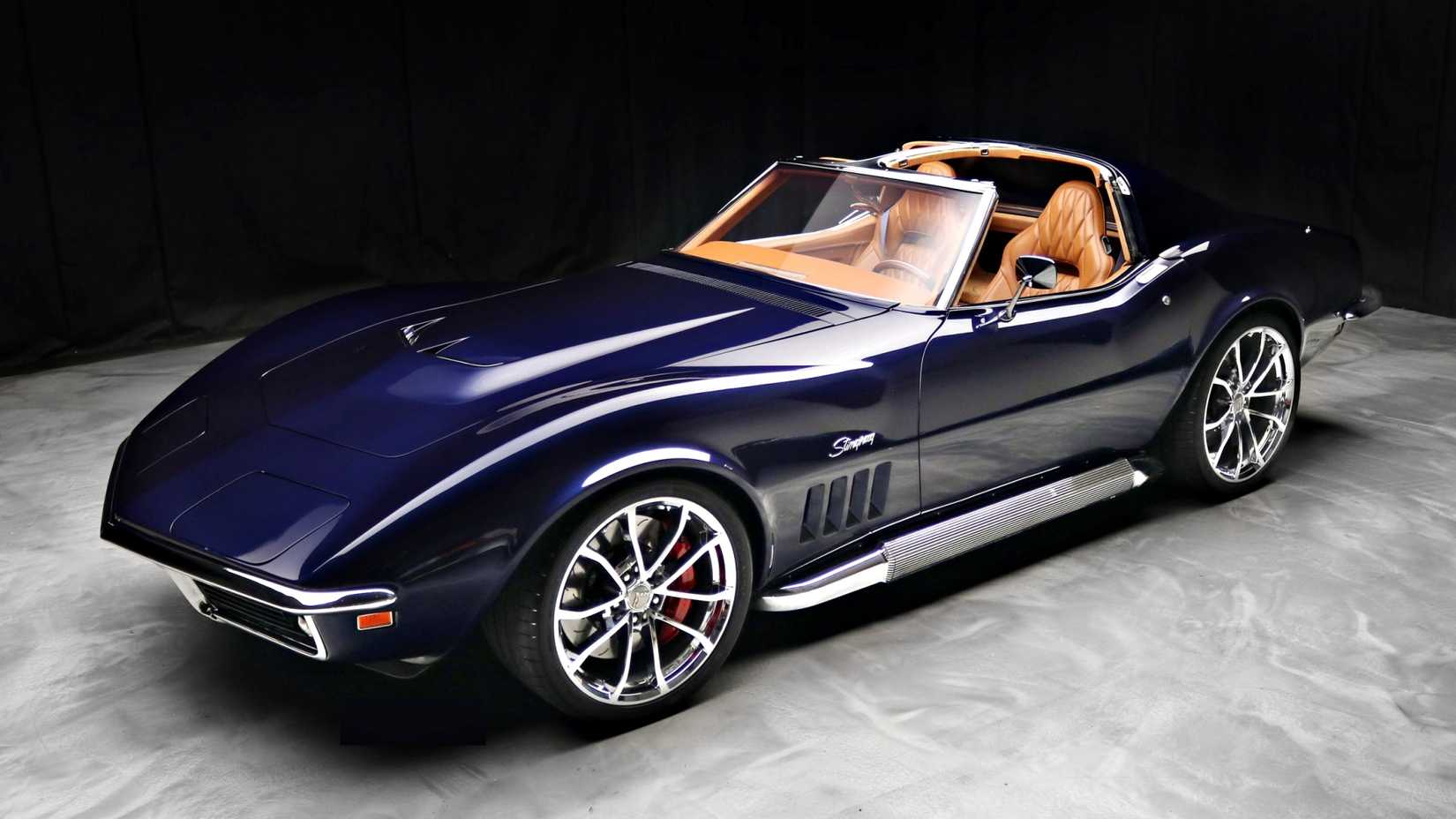 Blue 1969 Chevrolet Corvette C3 Restomod