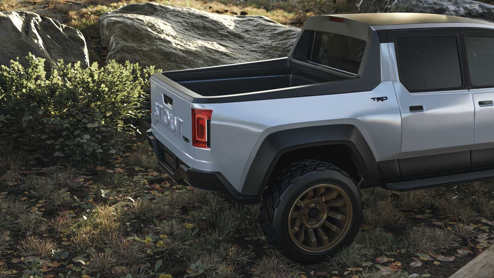 White Toyota Stout TRD Off-Road Render