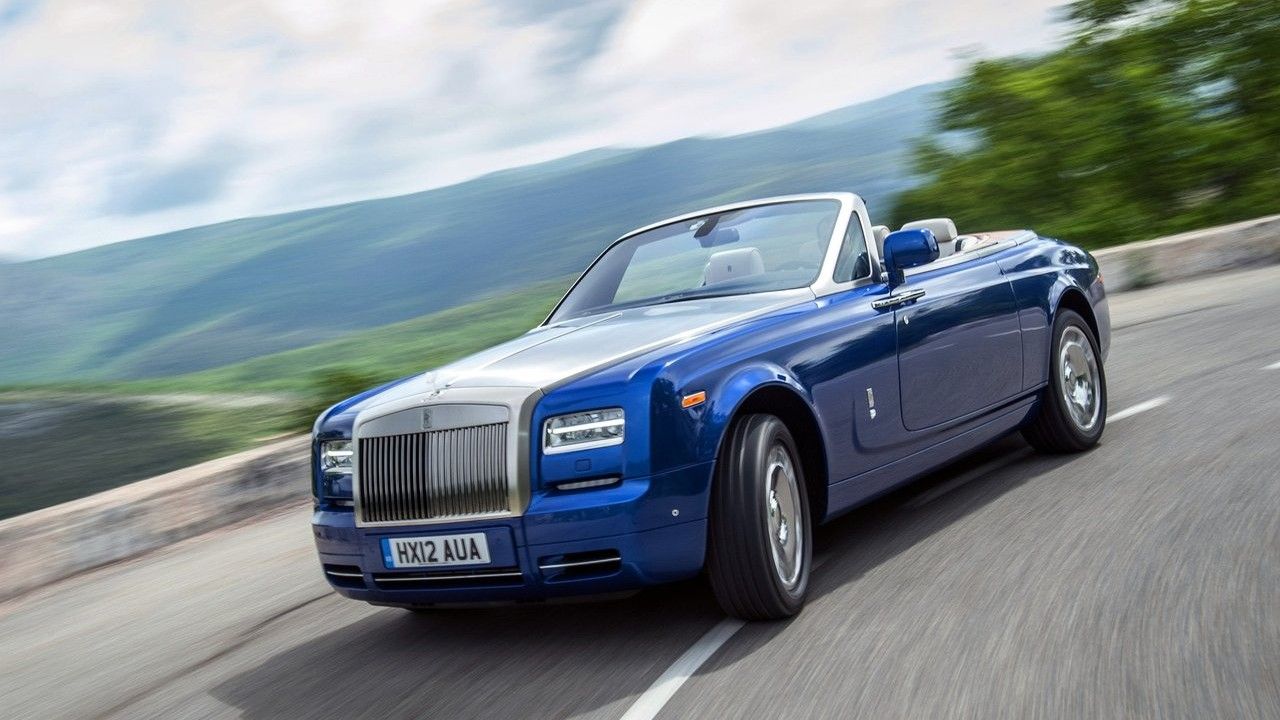 Blue 2013 Rolls-Royce Phantom Drophead