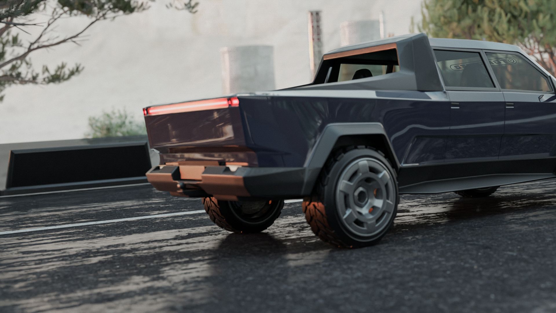 Exclusive Renderings Reveal An Almost Normal-Looking Tesla Cybertruck