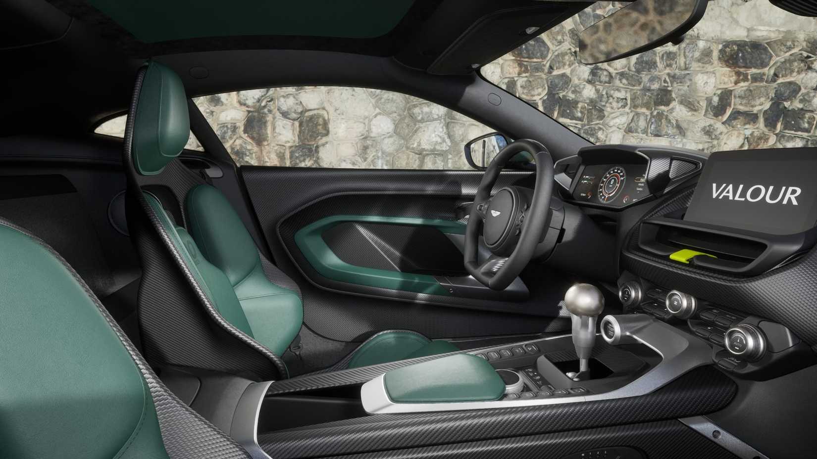 An interior photo of the front of the 2024 Aston Martin Valor