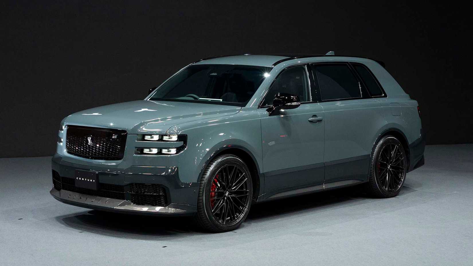 Front 3/4 view of a 2024 Toyota Century SUV GRMN