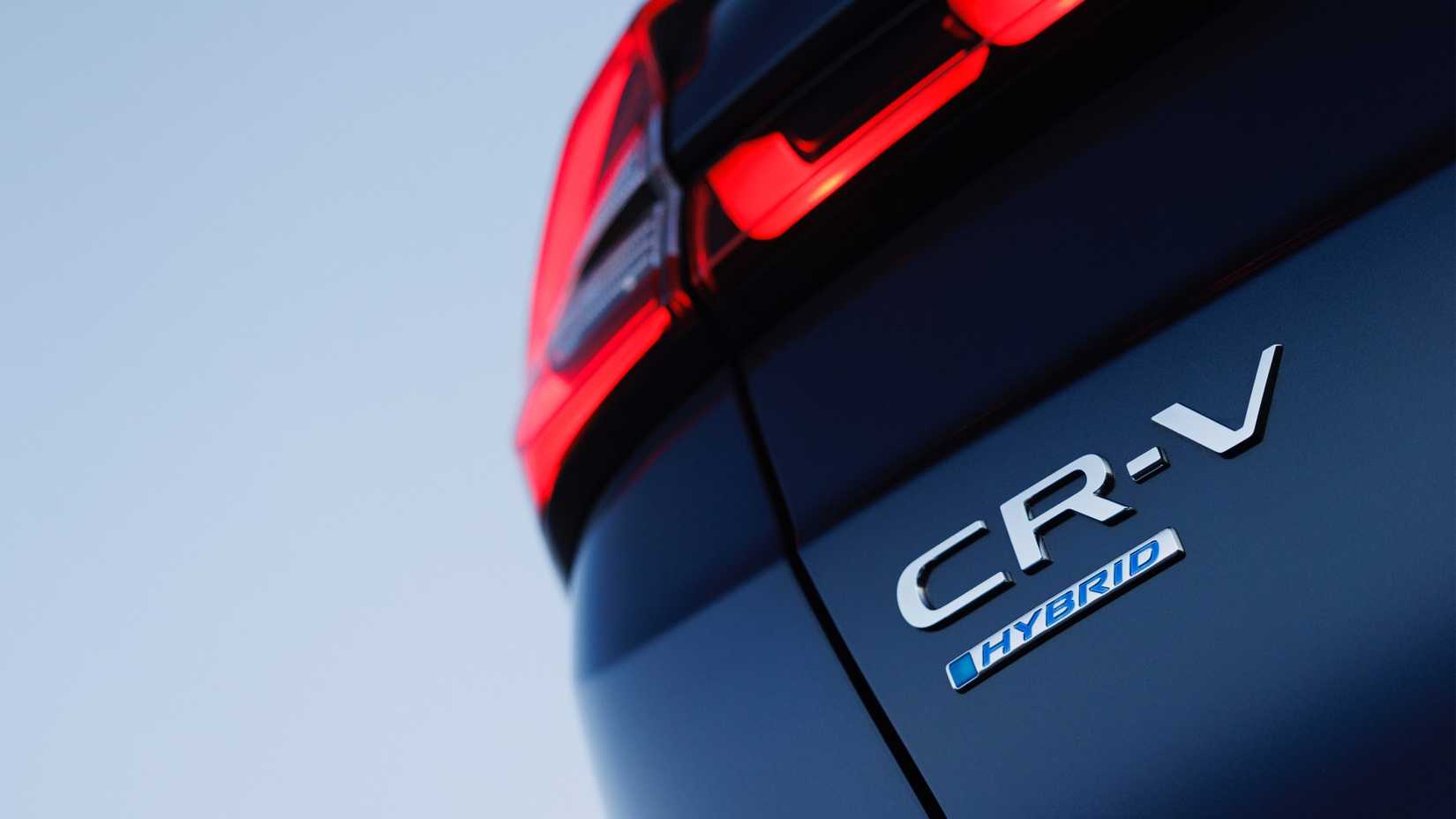 Emblema Híbrido Honda CR-V 2023 Azul Escuro