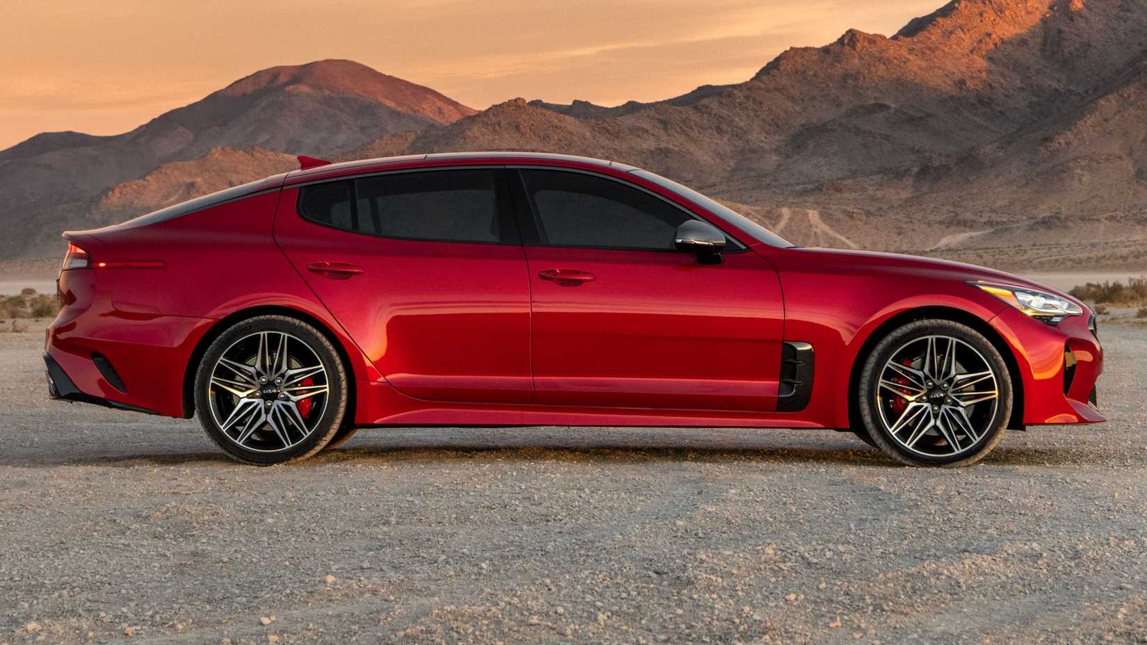 2023 Kia Stinger in red parked