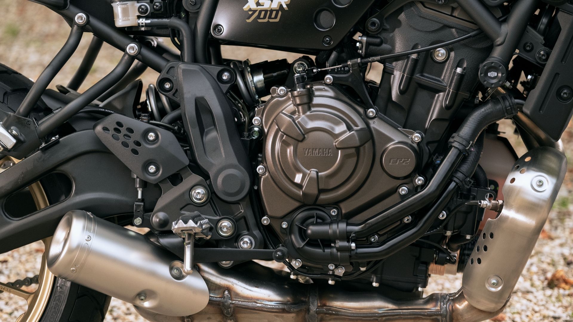 Close do motor Yamaha XSR700 CP2 2023